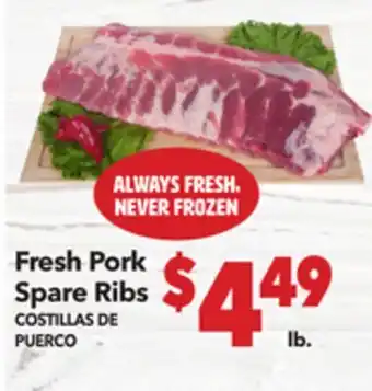 Vallarta Supermarkets Fresh Pork Spare Ribs / COSTILLAS DE PUERCO offer
