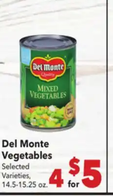 Vallarta Supermarkets Del Monte Vegetables offer