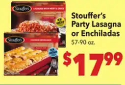 Vallarta Supermarkets Stouffer's Party Lasagna or Enchiladas offer
