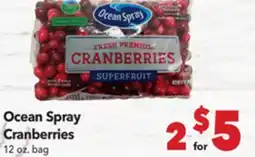 Vallarta Supermarkets Ocean Spray Cranberries offer