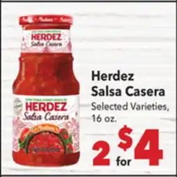 Vallarta Supermarkets Herdez Salsa Casera offer