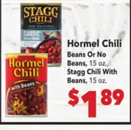 Vallarta Supermarkets Hormel Chili Beans offer