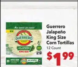 Vallarta Supermarkets Guerrero Jalapeño King Size Corn Tortillas offer