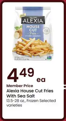 Albertsons Alexia House Cut Fries With Sea Salt offer