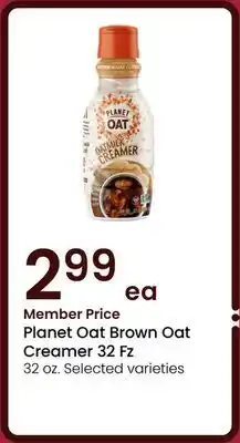 Albertsons Planet Oat Brown Oat Creamer 32 Fz offer