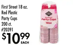 Smart & Final First Street 18oz. Red Plastic Party Cups offer