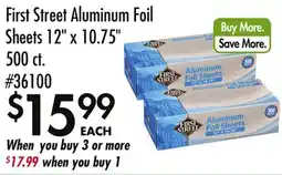 Smart & Final First Street Aluminum Foil Sheets offer