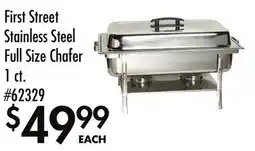 Smart & Final First Street Stainless Steel Full Size Chafer offer