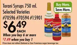 Smart & Final Torani Syrups offer