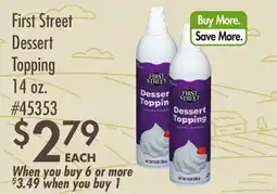 Smart & Final First Street Dessert Topping offer