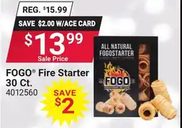 Ace Hardware FOGO Fire Starter 30 Ct offer