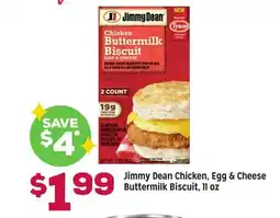 Grocery Outlet Jimmy Dean Chicken, Egg & Cheese Buttermilk Biscuit offer
