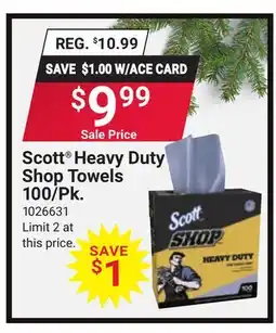 Ace Hardware Scott Heavy Duty Shop Towels, 100/Pk offer