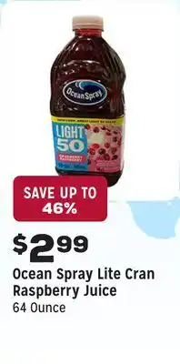 Grocery Outlet Lite Cran Raspberry Juice offer