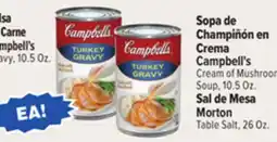 El Super Fresh Campbell's Cream of Mushroom Soup, 10.5 Oz. Morton Table Salt, 26 Oz offer