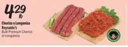 El Super Fresh Reynaldo's Bulk Premium Chorizo or Longaniza offer