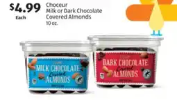 Aldi Choceur Milk or Dark Chocolate Covered Almonds offer