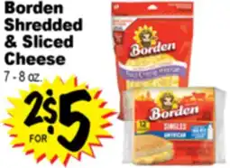 Superior Grocers Borden Shredded & Sliced Cheese offer
