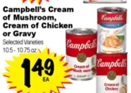 Superior Grocers Campbell's Cream of Mushroom, Cream of Chicken or Gravy offer