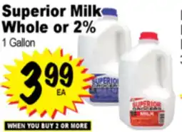 Superior Grocers Superior Milk Whole or 2% offer