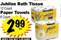 Superior Grocers Jubilee Bath Tissue 12 Count. Paper Towels 6 Count offer
