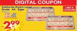 Superior Grocers California Ranch Large Grade AA Eggs offer