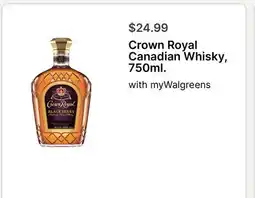 Walgreens Crown Royal Canadian Whisky 750ml offer