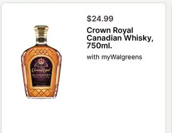 Walgreens Crown Royal Canadian Whisky 750ml offer