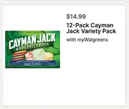 Walgreens 12-Pack Cayman Jack Variety Pack offer