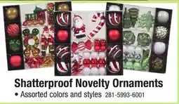 Menards Shatterproof Novelty Ornaments offer
