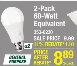 Menards 2-Pack 60-Watt Equivalent offer