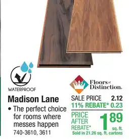 Menards Madison Lane LAMINATE FLOORING offer