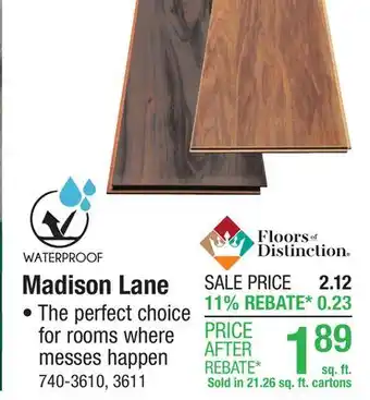 Menards Madison Lane LAMINATE FLOORING offer