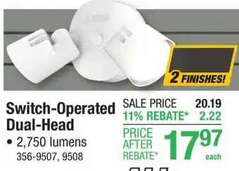 Menards Switch-Operated Dual-Head offer