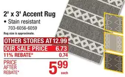 Menards 2' x 3' Accent Rug offer