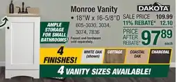Menards Dakota Monroe Vanity offer