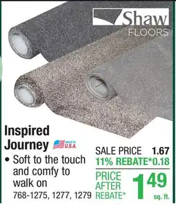 Menards SHAW FLOORS Inspired Journey offer