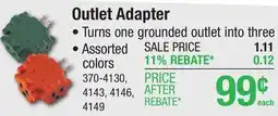 Menards Outlet Adapter offer