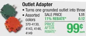 Menards Outlet Adapter offer