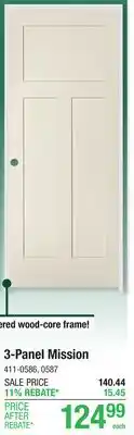 Menards 3-Panel Mission 30W x 80H READY-TO-INSTALL PREHUNG DOORS offer