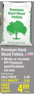Menards Premium Hard Wood Pellets offer