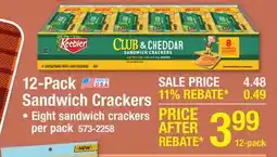 Menards 12-Pack Sandwich Crackers offer