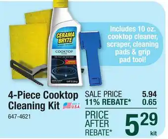 Menards 4-Piece Cooktop Cleaning Kit offer