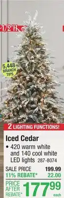 Menards Iced Cedar offer