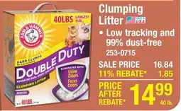 Menards Clumping Litter offer