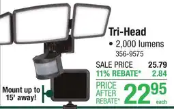 Menards Tri-Head MOTION SENSING SECURITY LIGHTS offer