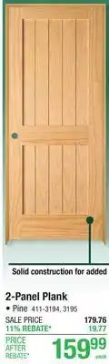 Menards 2-Panel Plank offer