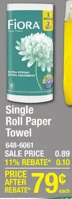 Menards Single Roll Paper Towel offer
