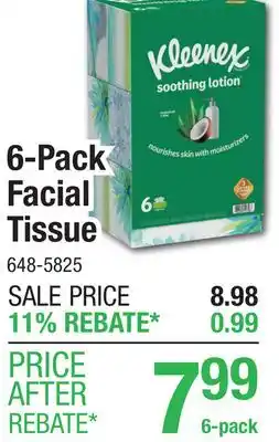 Menards 6-Pack Facial Tissue offer
