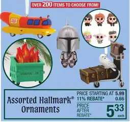 Menards Assorted Hallmark Ornaments offer